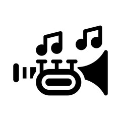 trumpet glyph icon