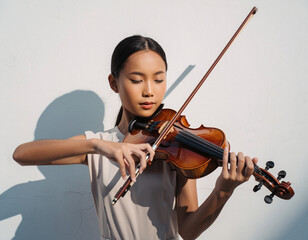 Young Woman Playing Violin