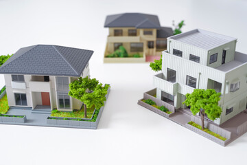 たくさんの住宅模型