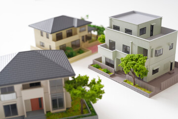 たくさんの住宅模型