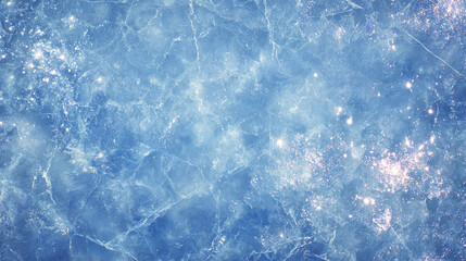 Obraz premium A serene and textured ice surface showcases natural beauty in shades of blue and white, perfect for winter themes.