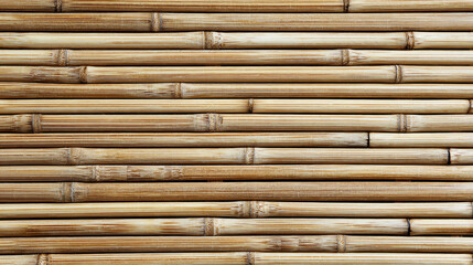 Close-up of a textured bamboo wall, showcasing the natural patterns and warm tones of the bamboo material.