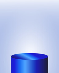 Minimal blue 3d podium platform stand