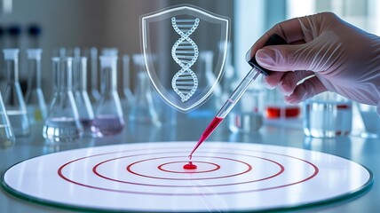 Scientific research targeting dna analysis in modern laboratory
