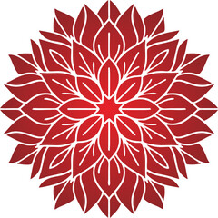 Fototapeta premium Floral ornamental mandala red...