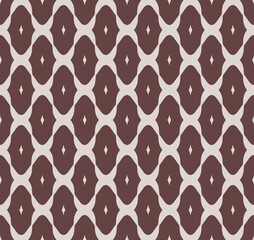 Seamless vintage geometric heart pattern in soft brown tones, suitable for wallpaper, fabric, and decorative backgrounds