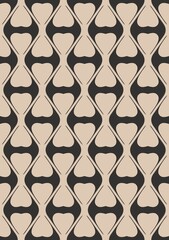 Vintage seamless geometric floral pattern for wallpaper and fabric design