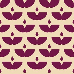 Seamless funny sunglasses and mustache pattern in a retro vector style