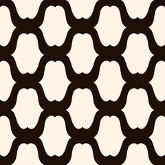 Seamless abstract geometric pattern with circles and grid lines in a modern mosaic style