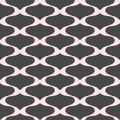 Abstract seamless geometric circle pattern with steel lines and light metallic style for modern wallpaper design