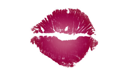 Vibrant Pink Lip Imprint