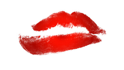 Fototapeta premium Red Lipstick Kiss Mark