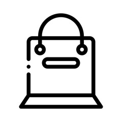 shopping bag line icon