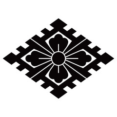 家紋です。唐花菱といいます。