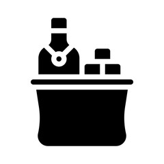 champagne glyph icon