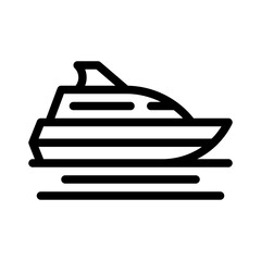 yacht line icon