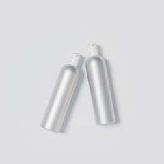 3d render of metal rollers and cans on a white background