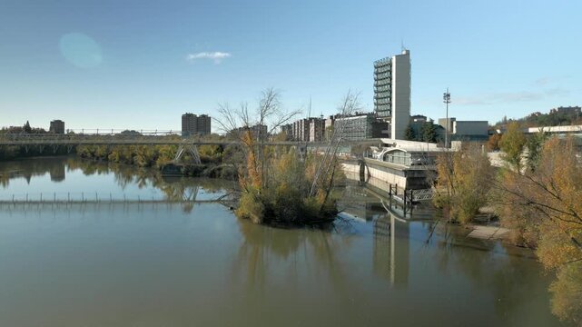 Science Museum in Valladolid, Spain, next to the Pisuerga River