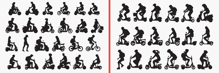 children playing silhouette vector, kids activity black silhouettes, playful child illustration set, childhood games outline art, happy kids vector collection, playground icon set, child clipart silho