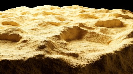 Desert Wind-Crafted Golden Sand Dunes with Intricate Ripples and Weathered Crests Under Bright Sunlight