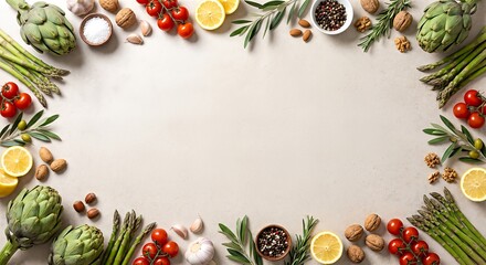 Clean Food Banner Background with Copy Space