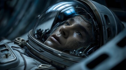 Awakening in a sleep pod a space journey