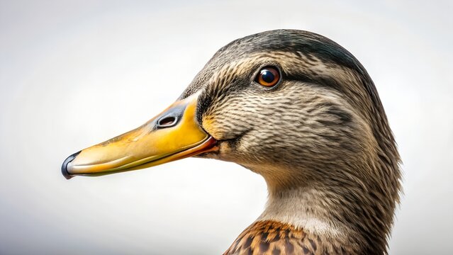 duck head close up minimal outline