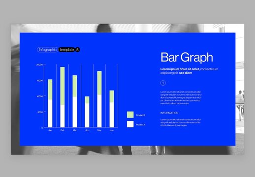 Bar Chart Graph Infographic in Modern Corporate Business Presentation Style