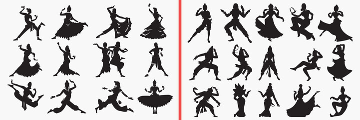 action people silhouette vector, dancing people black silhouettes, martial arts pose illustration set, fitness movement silhouette art, active human pose collection, sports action silhouette design, d