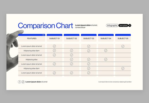 Comparison Chart Infographic in Modern Corporate Business Presentation Style