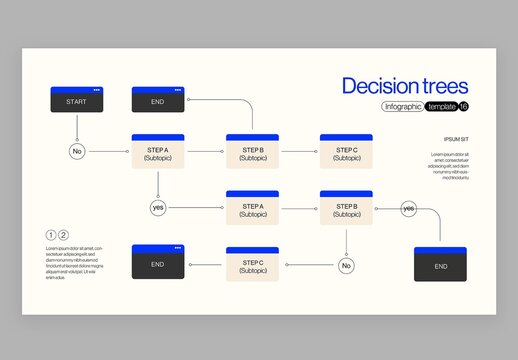 Decision Tree Infographic in Modern Corporate Business Presentation Style