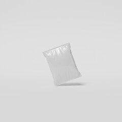 White pillow on white background isolated