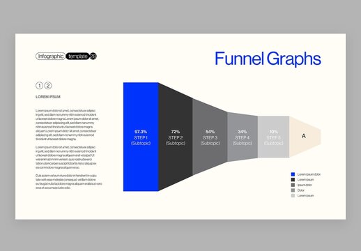 Funnel Infographic Chart in Modern Corporate Business Presentation Style