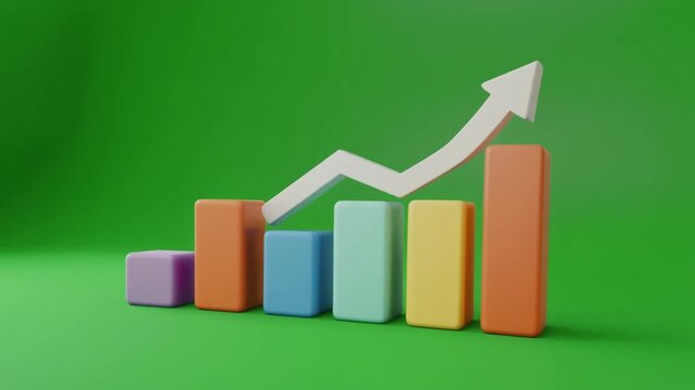 3d Animation of a Watering Can Nurturing Coin Stacks, Symbolizing Growth in Financial Investment and Money Savings