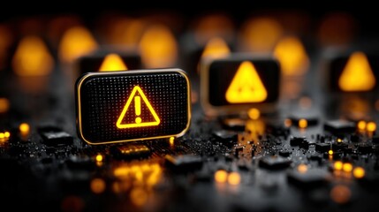 Mobile alert for system breach with digital threat notification and risk warning