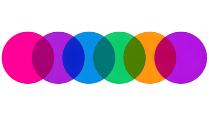 Vibrant Overlapping Circles Abstract Background With Gradient Colors