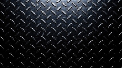 Dark metal diamond plate texture with industrial design elements