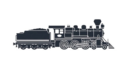 Vintage steam locomotive train in motion