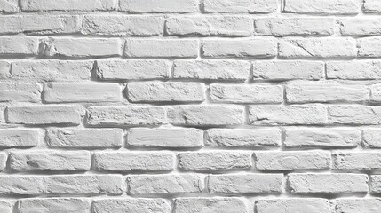 Fototapeta premium Close-up of a White Brick Wall with Rough Texture and Visible Mortar Lines