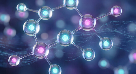 Futuristic biotechnology molecule network