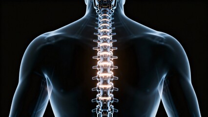 Human enhancement technology concept robotic spine