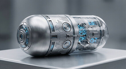 Nanotechnology medical particles repairing human cells biomedical rendering