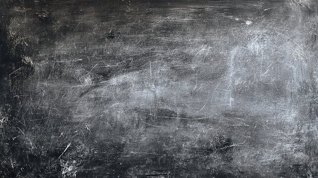 Grunge and distressed dark gray textured surface with white chalk marks and heavy