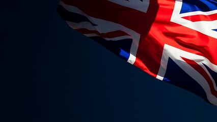 Union Jack Flag Waving in the Wind, UK National Symbol
