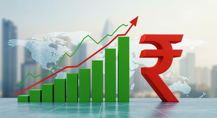 A bar graph with green bars 