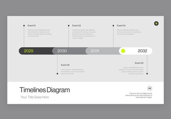Timeline Infographic Template in Modern Minimal Style