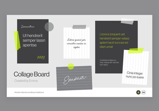 Collage Infographic Template in Modern Minimal Style