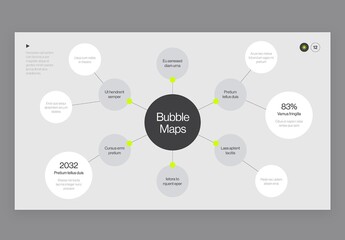 Bubble Map / Mind Map Infographic Template in Modern Minimal Style