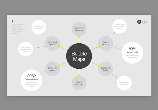 Bubble Map / Mind Map Infographic Template in Modern Minimal Style