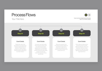 Process Flow Infographic Template in Modern Minimal Style